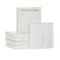 6 Pack White Washed Craft Wood Board Panels with Hardware Included for DIY Signs, Paintings (5 x 5 In)